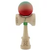 Jucarie lemn Kendama X, Rubber Grip, cupe mari V3, gaura in basecup, rulment, ata rezerva, verde/roz/rosu