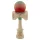 Jucarie lemn Kendama X, Rubber Grip, cupe mari V3, gaura in basecup, rulment, ata rezerva, verde/roz/rosu