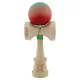 Jucarie lemn Kendama X, Rubber Grip, cupe mari V3, gaura in basecup, rulment, ata rezerva, verde/roz/rosu