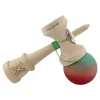 Jucarie lemn Kendama X, Rubber Grip, cupe mari V3, gaura in basecup, rulment, ata rezerva, verde/roz/rosu