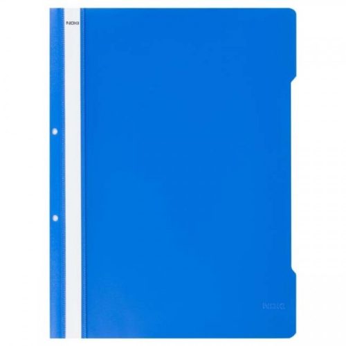 Dosar cu sina Noki, plastic,  2 perforatii pentru arhivare, eticheta interschimbabila pe cotor, albastru