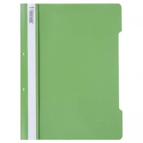 Dosar cu sina Noki, plastic,  2 perforatii pentru arhivare, eticheta interschimbabila pe cotor, verde deschis