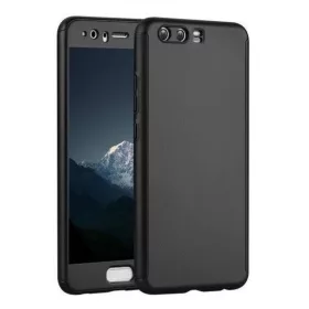   Husă Full Cover 360° pentru Huawei P10 Plus (față + spate + sticlă), neagră