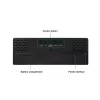 Ceas de masa digital LED DS-3806M, carcasa neagra si afisaj alb