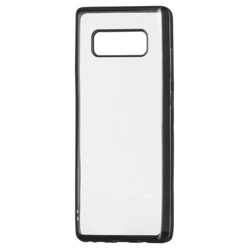 Husa de protectie transparent pentru Huawei P20, margini electroplacate, negru