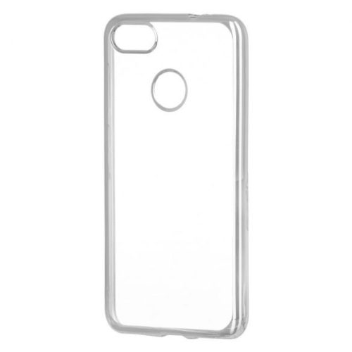 Husa de protectie transparent pentru Huawei P9 Lite Mini, margini electroplacate, argintiu