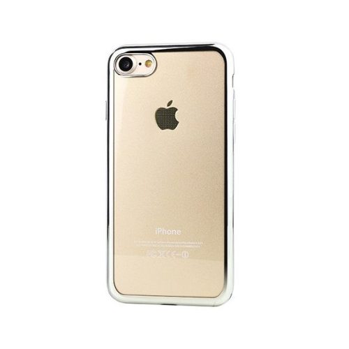 Husa de protectie transparent pentru Apple iPhone 7 / 8, margini electroplacate, argintiu
