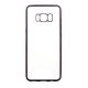 Husa de protectie transparent pentru Samsung Galaxy S8, margini electroplacate, gri inchis