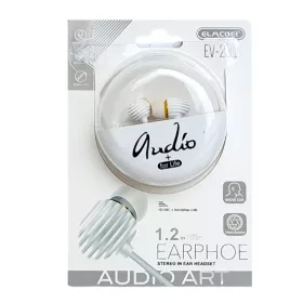   Casti audio cu microfon EV-230, conector jack 3.5 mm, cablu 1.2 m, cutie depozitare, albe