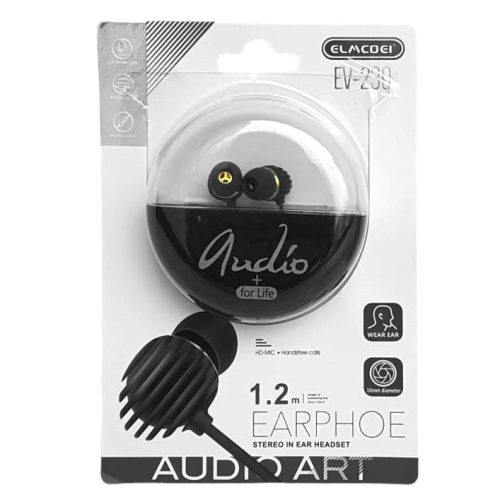 Casti audio cu microfon EV-230, conector jack 3.5 mm, cablu 1.2 m, cutie depozitare, negre
