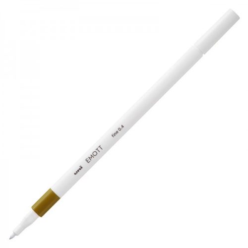 Fineliner UNI EMOTT PEM-SY, 0.4mm galben inchis