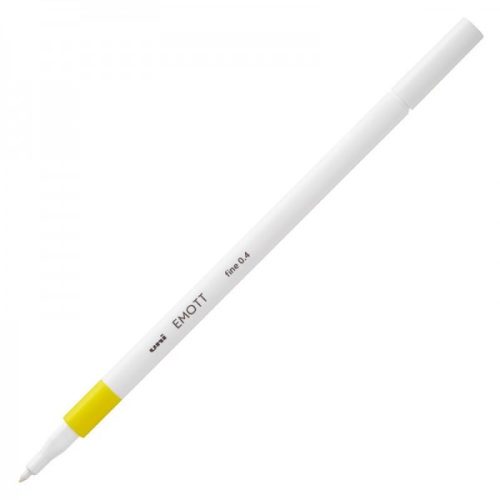Fineliner UNI EMOTT PEM-SY, 0.4mm galben lamaie
