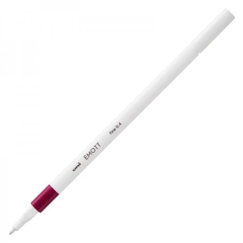 Fineliner UNI EMOTT PEM-SY, 0.4mm grena