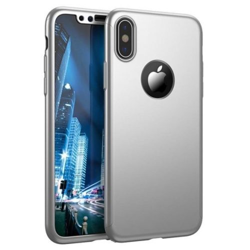 Husă Full Cover 360° pentru Apple iPhone 11 Pro Max (față + spate + sticlă), argintie