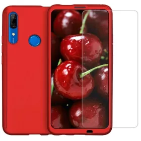   Husă Full Cover 360° pentru Huawei P40 (față + spate + sticlă), roșie