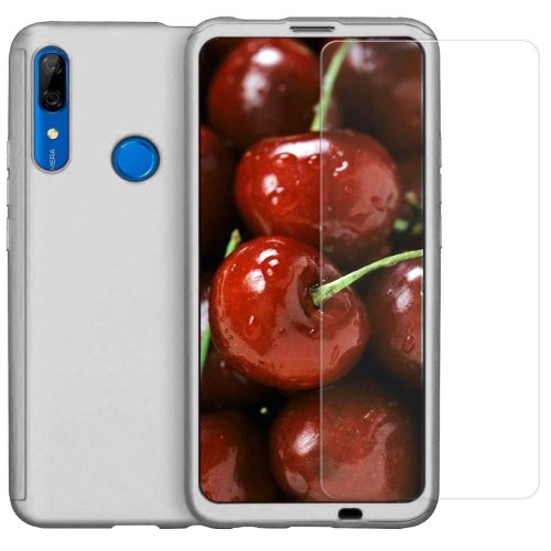 Husă Full Cover 360° pentru Huawei Y5P (față + spate + sticlă), argintie