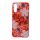 Husa Flowers Glitter pentru Apple iPhone 6 / 6S, cu mesaj, rosie