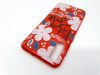 Husa Flowers Glitter pentru Apple iPhone 6 / 6S, cu mesaj, rosie