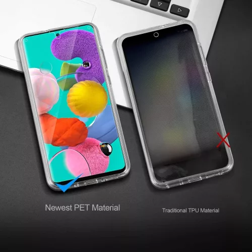 Husa protectie Samsung Galaxy A41 (fata + spate) Fully PC & PET 360°, transparenta