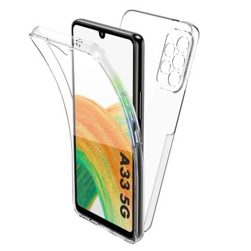   Husa protectie Samsung Galaxy A33 5G (fata + spate) Fully PC & PET 360°, transparenta