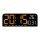 Ceas digital LED GH0707, 24 x 9 x 3 mm, carcasa neagra si afisaj portocaliu