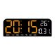 Ceas digital LED GH0707, 24 x 9 x 3 mm, carcasa neagra si afisaj portocaliu
