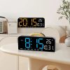 Ceas digital LED GH0707, 24 x 9 x 3 mm, carcasa neagra si afisaj portocaliu