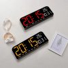 Ceas digital LED GH0707, 24 x 9 x 3 mm, carcasa neagra si afisaj portocaliu