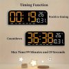 Ceas digital LED GH0707, 24 x 9 x 3 mm, carcasa neagra si afisaj portocaliu