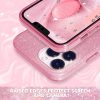 Husa Apple iPhone 12/12 Pro Luxury Glitter, protectie camera, roz