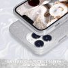 Husa Apple iPhone 12/12 Pro Luxury Glitter, protectie camera, argintie