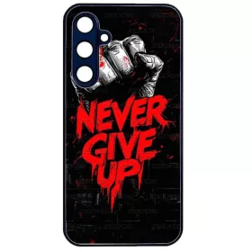  Husa Samsung Galaxy A15, Colorful Aluminium TPU, mesaj Never Give Up