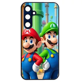  Husa Samsung Galaxy A25, Colorful Aluminium TPU, design Mario si Luigi