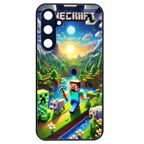   Husa Samsung Galaxy S24 FE, Colorful Aluminium TPU, design Minecraft 1