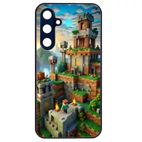   Husa Samsung Galaxy S24 FE, Colorful Aluminium TPU, design Minecraft 2