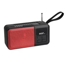   Boxa portabila HF-F6, Bluetooth, USB, TF, Radio FM, lanterna, handsfree, stand telefon, negru/rosu