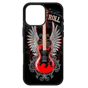   Husa protectie Apple iPhone 14 Pro, Colorful Aluminium TPU, design Rock and Roll Guitar