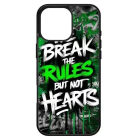   Husa protectie Apple iPhone 14 Pro, Colorful Aluminium TPU, mesaj We Break the Rules