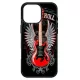 Husa protectie Apple iPhone 13 Pro Max, Colorful Aluminium TPU, design Rock and Roll Guitar