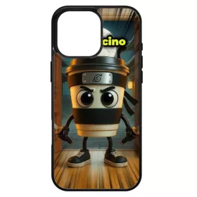   Husa protectie Apple iPhone 15 Pro, Colorful Aluminium TPU, design Cappuccino Assassino