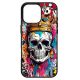 Husa protectie Apple iPhone 16 Pro, Colorful Aluminium TPU, design Skull 1