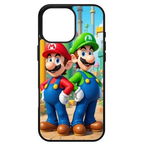 Husa protectie Apple iPhone 14 Pro Max, Colorful Aluminium TPU, design Mario si Luigi