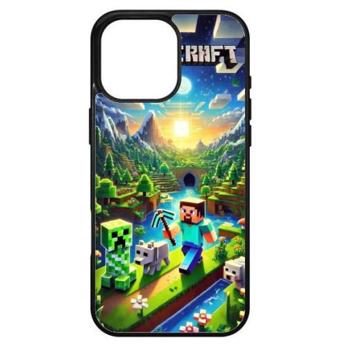 Husa protectie Apple iPhone 14 Pro Max, Colorful Aluminium TPU, design Minecraft 1