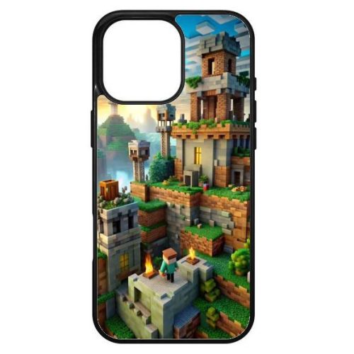 Husa protectie Apple iPhone 14 Pro Max, Colorful Aluminium TPU, design Minecraft 2