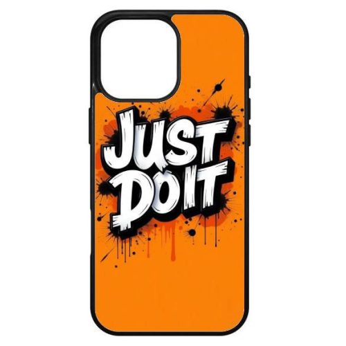 Husa protectie Apple iPhone 14 Pro Max, Colorful Aluminium TPU, mesaj Just Do it