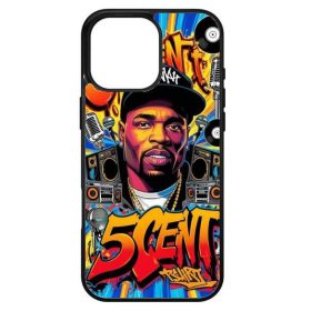   Husa protectie Apple iPhone 15 Pro Max, Colorful Aluminium TPU, design 50Cent