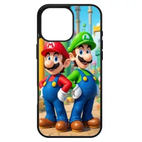   Husa protectie Apple iPhone 16 Pro Max, Colorful Aluminium TPU, design Mario si Luigi