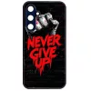 Husa Samsung Galaxy A53, Colorful Aluminium TPU, mesaj Never Give Up
