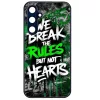 Husa Samsung Galaxy A53, Colorful Aluminium TPU, mesaj We Break the Rules