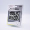 Ceas digital HTC-2, ecran LCD, higrometru, termometru, AM/PM, alarma, alb